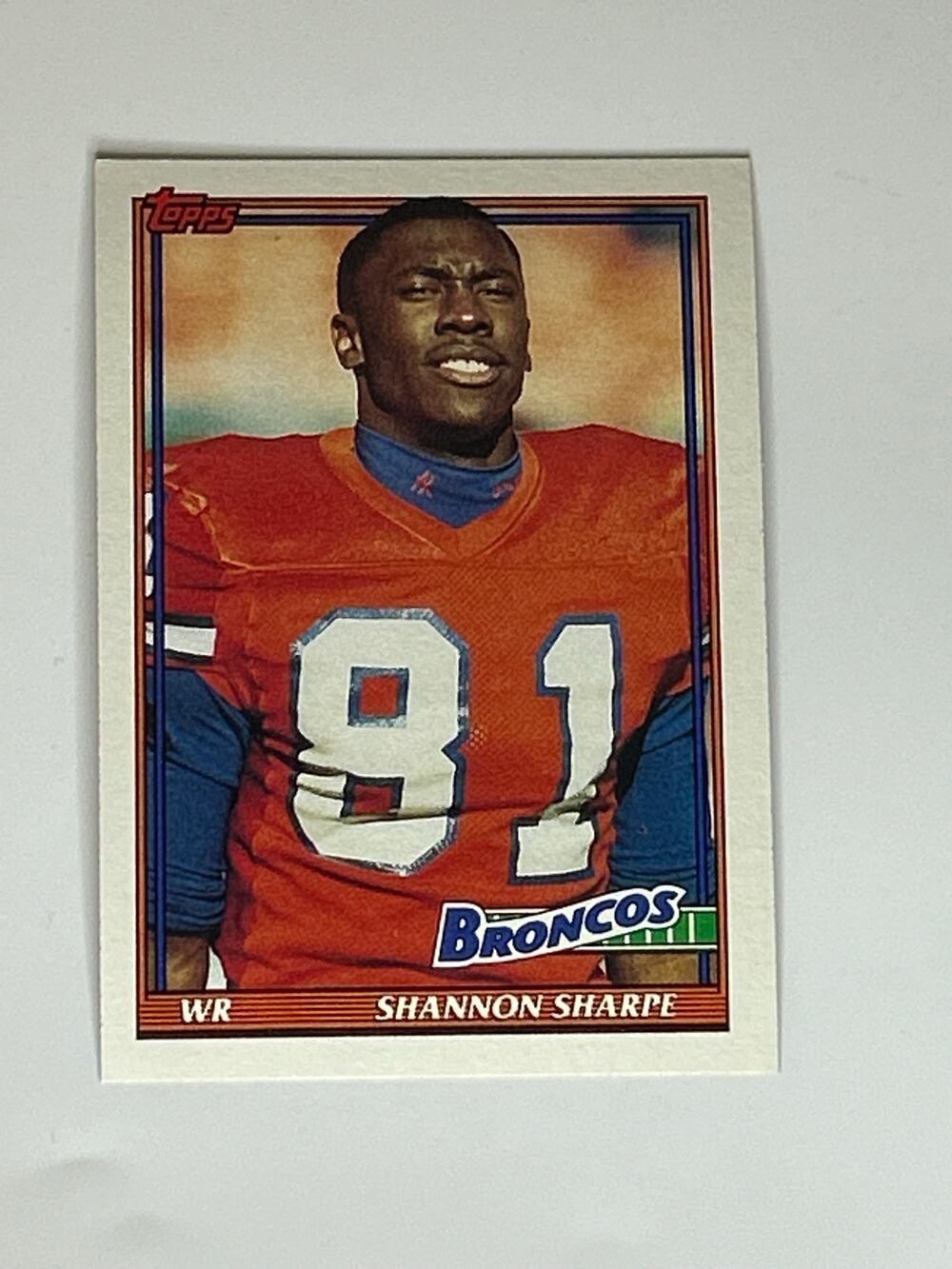 1991 Topps Shannon Sharpe Rookie Card 563 Denver Broncos HOF WR Vintage RC